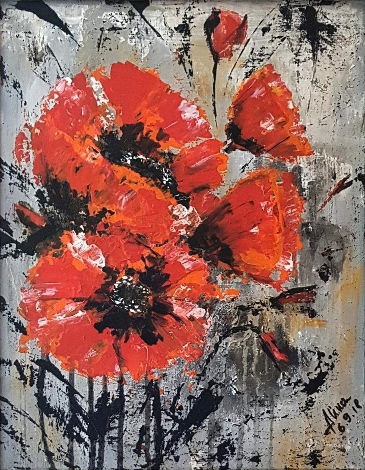 ArteDiAlina.com painting: flowers for her 3
